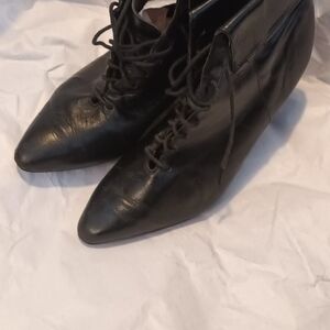 Perceptions Black Women's Lace-Up Ankle Booties